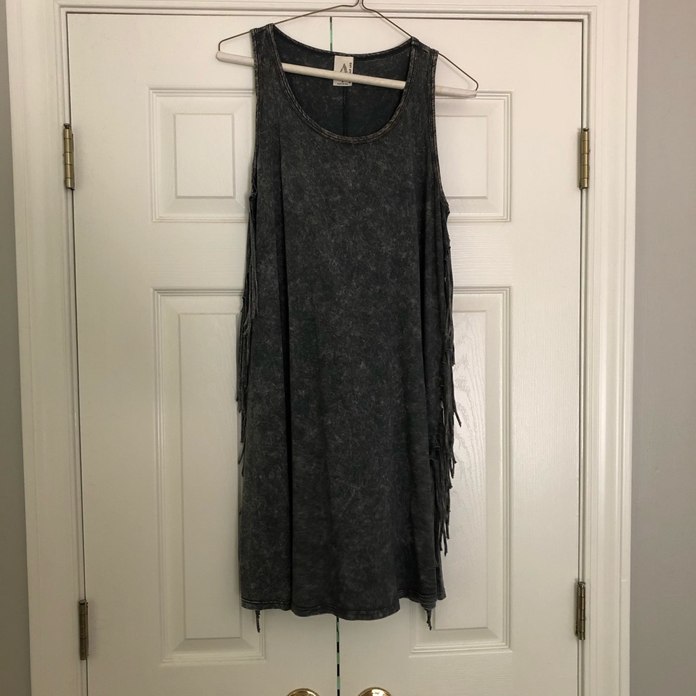 Super fun dress with fringe sides